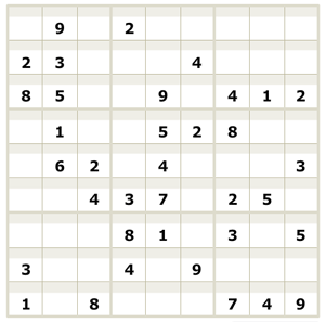 Sudoku online nivel medio