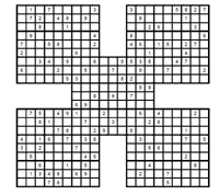 Sudoku Samurai experto. Puzzle 3