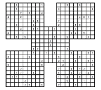 Sudoku Samurai fcil. Puzzle 3