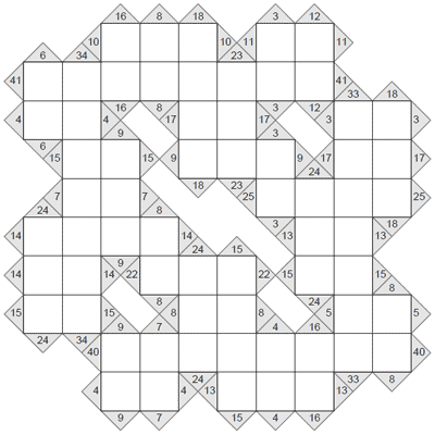 Kakuro 10 x 10. Puzzle 1