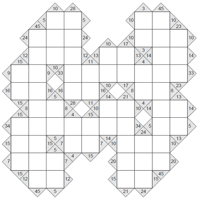 Kakuro 10 x 10. Puzzle 2
