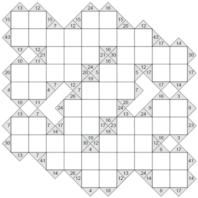 Kakuro 10 x 10. Puzzle 4