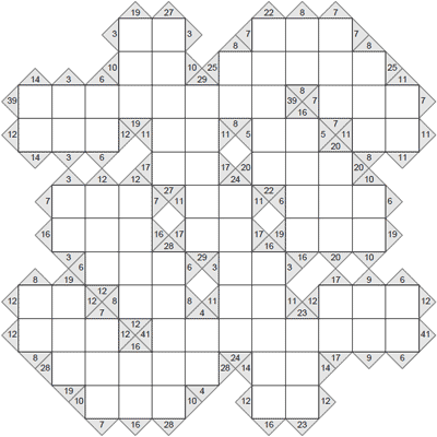 Kakuro 12 x 12. Puzzle 2