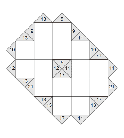 Kakuro 5 x 5. Puzzle 1