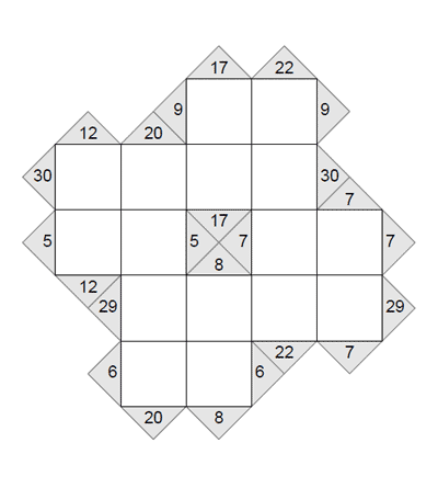 Kakuro 5 x 5. Puzzle 5