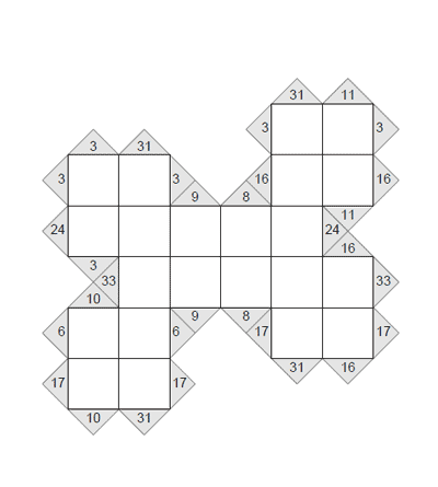Kakuro 6 x 6. Puzzle 2
