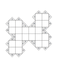 Kakuro 6 x 6. Puzzle 2