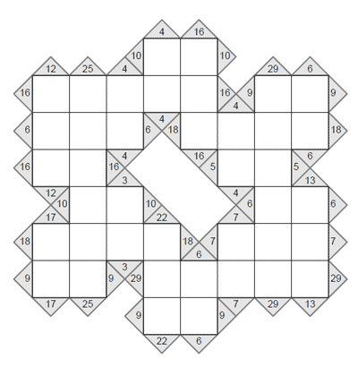 Kakuro 8 x 8. Puzzle 1