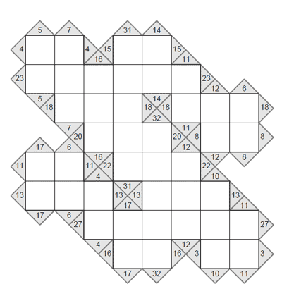 Kakuro 8 x 8. Puzzle 4