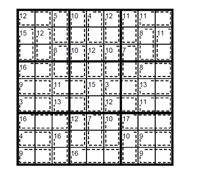 Killer Sudoku dificil. Puzzle 2