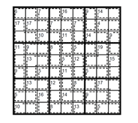 Killer Sudoku facil. Puzzle 1