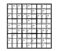 Killer Sudoku facil. Puzzle 3
