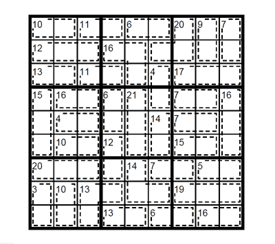 Killer Sudoku Fácil. Puzzle 4