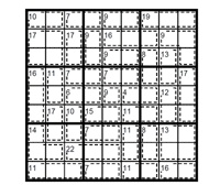 Killer Sudoku medio. Puzzle 4