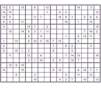 Sudoku 16 x 16 facil. Puzzle 3