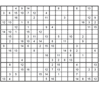 Sudoku 16 x 16 medio. Puzzle 4