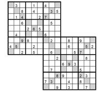 Sudoku Doble X fácil. Puzzle 2