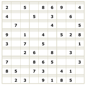 Sudoku online nivel fcil