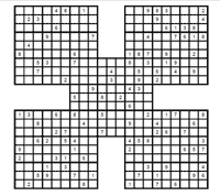 Sudoku Samurai experto. Puzzle 1