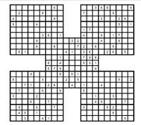 Sudoku Samurai experto. Puzzle 2
