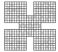 Sudoku Samurai experto. Puzzle 4