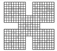 Sudoku Samurai fácil. Puzzle 2