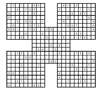 Sudoku Samurai medio Puzzle 2