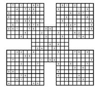 Sudoku Samurai medio. Puzzle 2