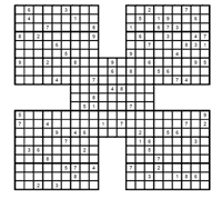 Sudoku Samurai medio. Puzzle 4