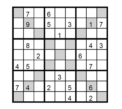 código Morse Hollywood cultura Sudoku X para imprimir nivel difícil. Juego Sudoku para descargar