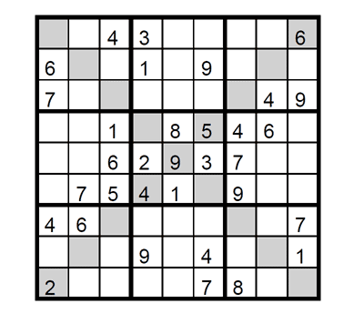 Sudoku X fcil Puzzle 2