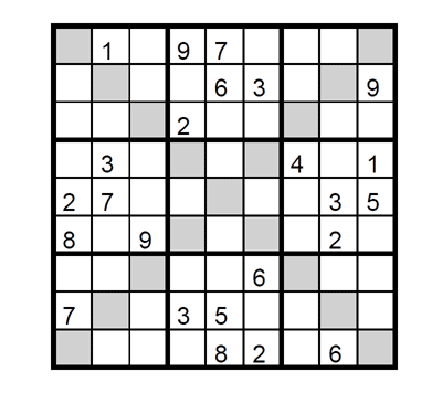 Sudoku X fcil Puzzle 3