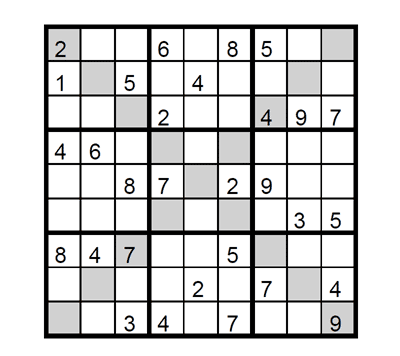 Sudoku X medio Puzzle 3